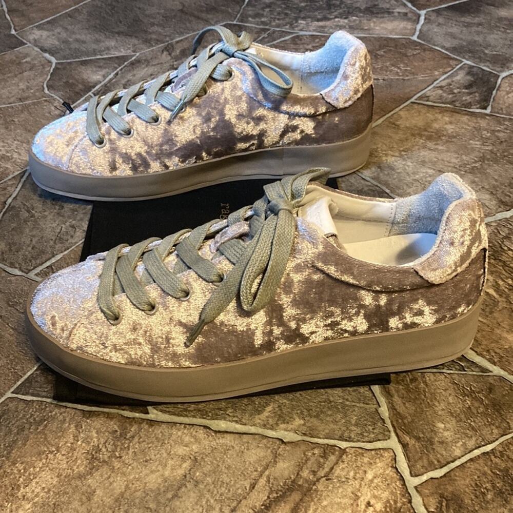 New Rag & Bone | RB1 Low Top Sneakers Sz 6.5 in Dove Velvet - Picture 5 of 16